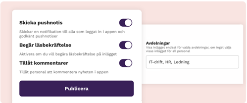 Veckobrev från personalappen